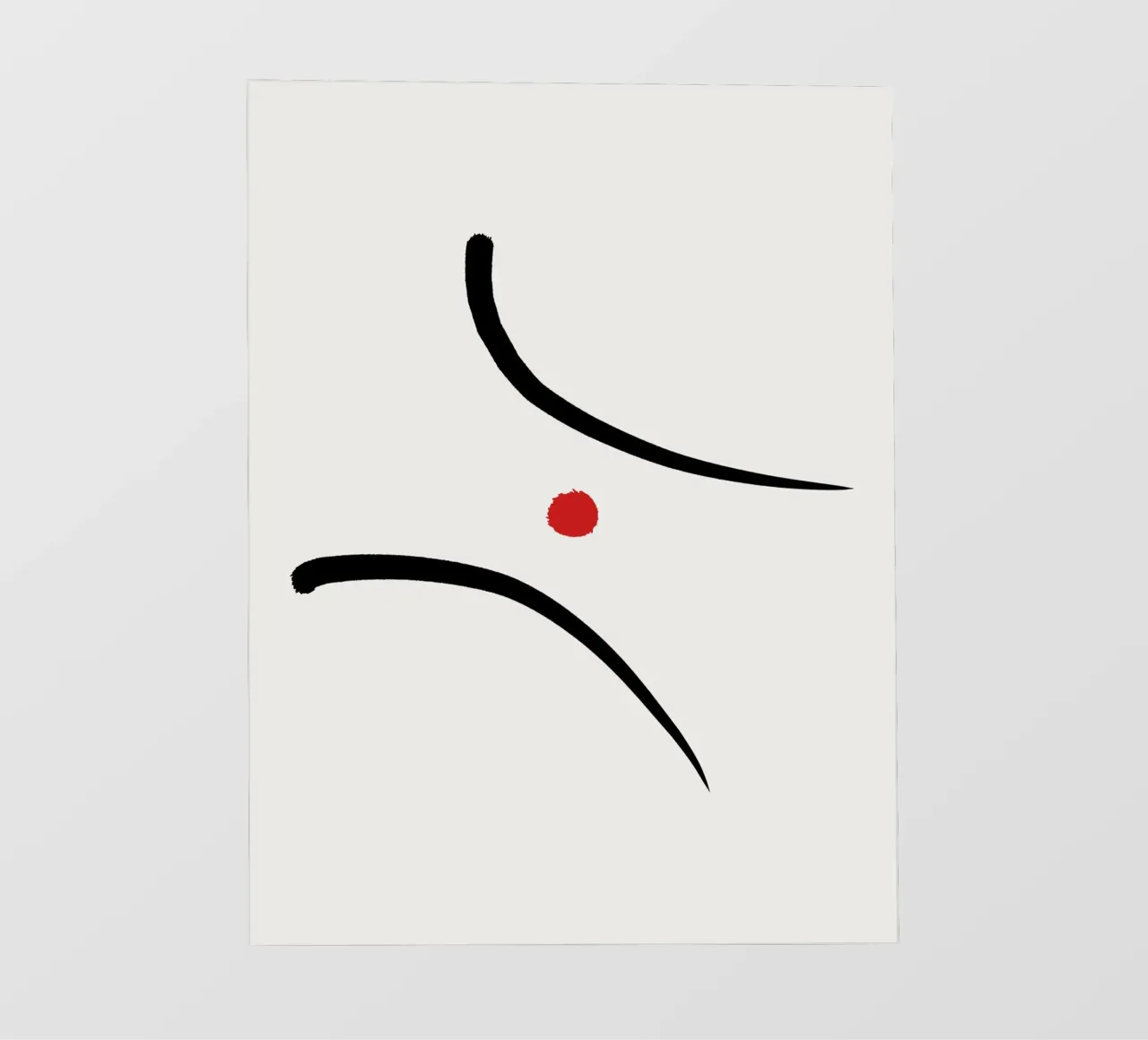 Japandi minimalist artwork IV telo in pvc da Imaginative
