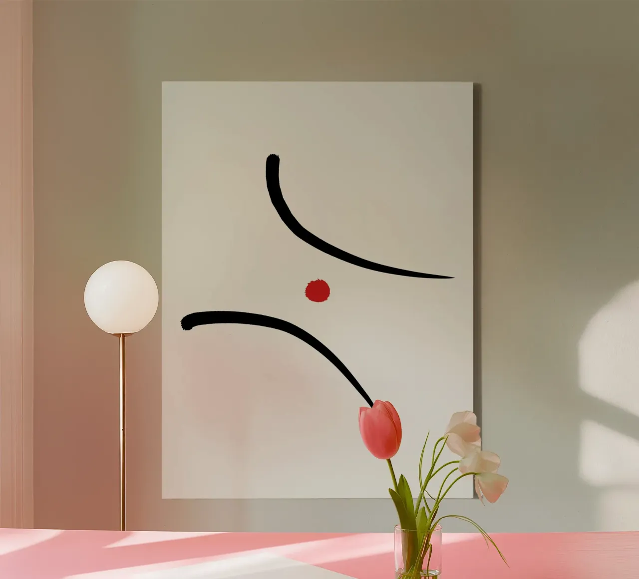 Japandi minimalist artwork IV tela con Cornice a cassetta da Imaginative