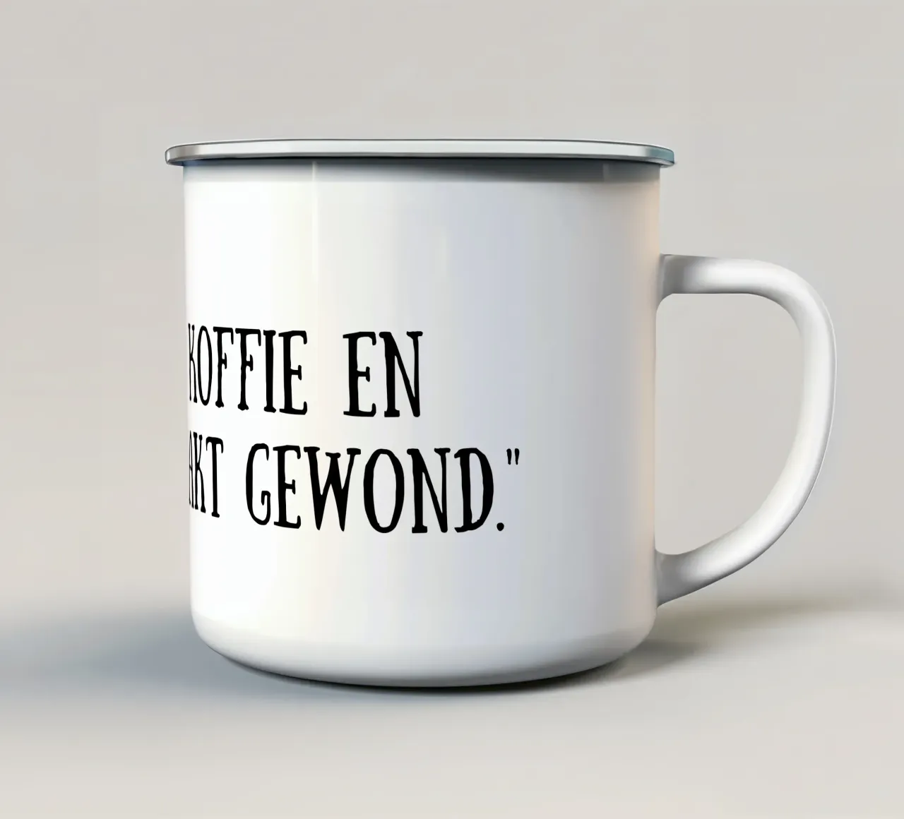 Coffee enamel mug by Quotes of the day