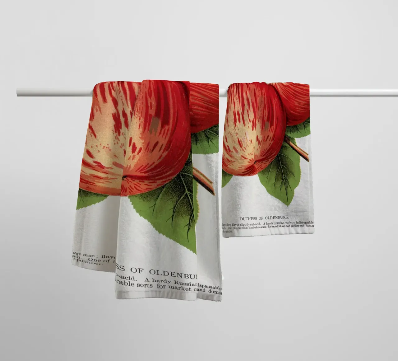 Duchess of Oldenburg apples asciugamano da bagno da vintageshop