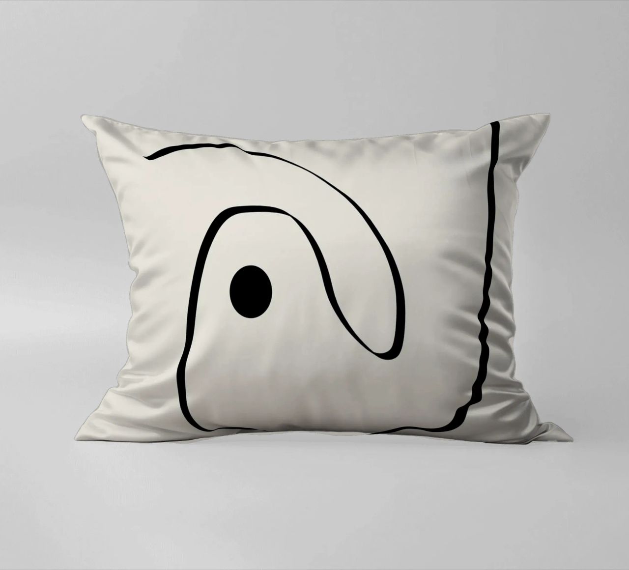Figure with lines in beige I cuscino da Imaginative