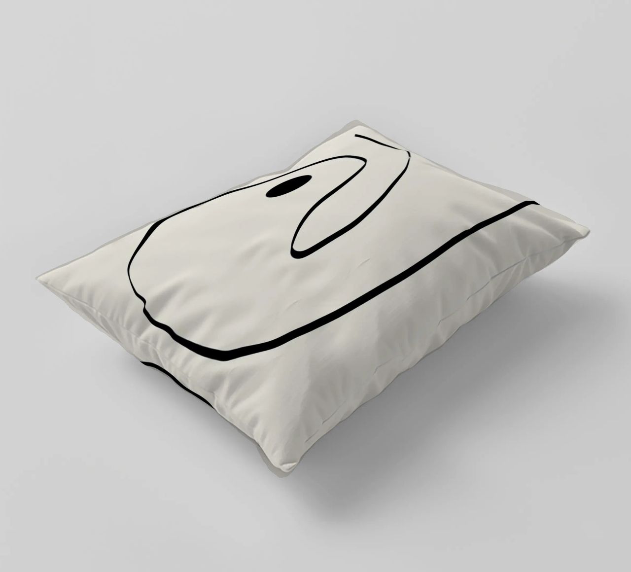 Figure with lines in beige I cuscino da Imaginative