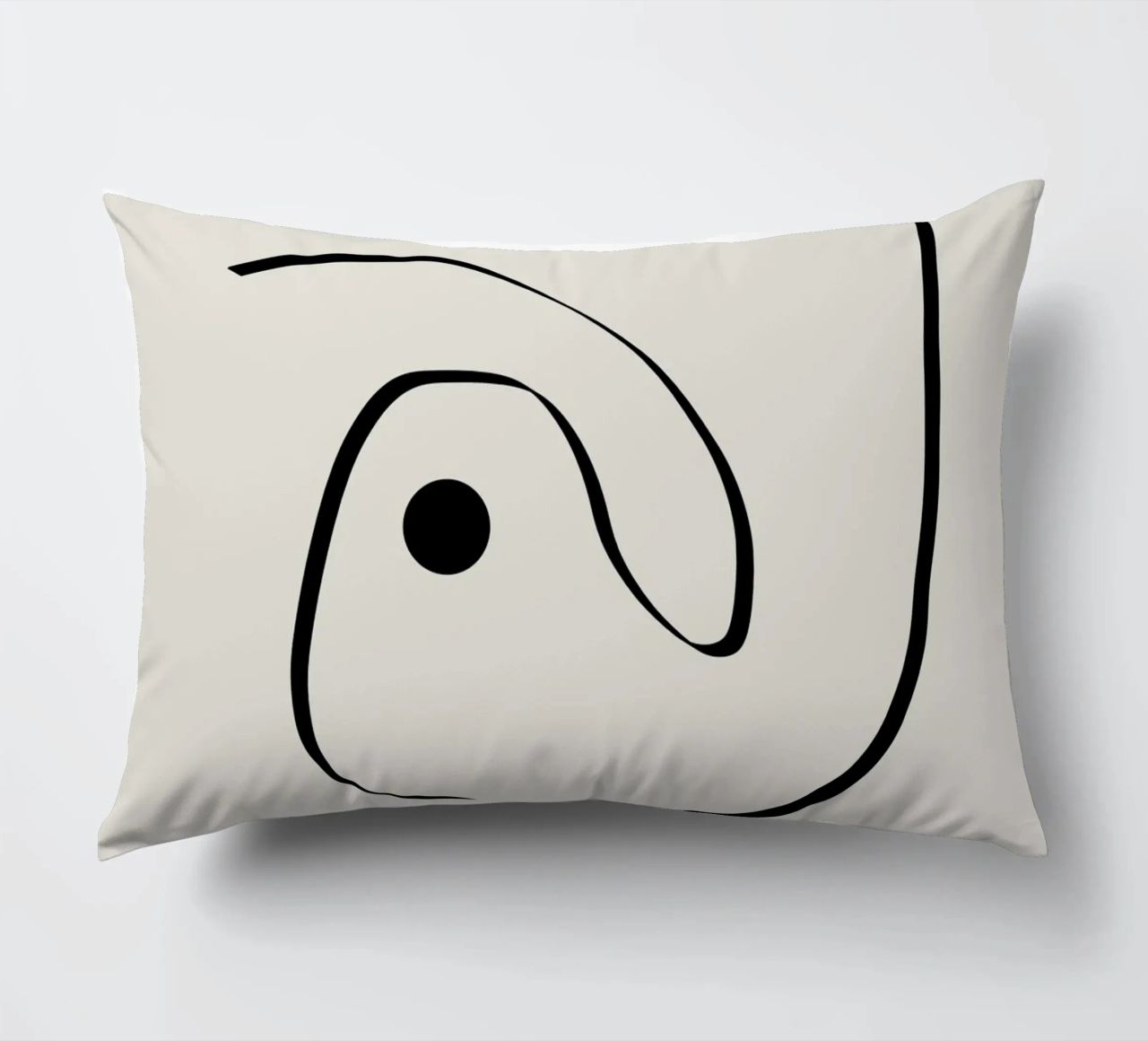 Figure with lines in beige I cuscino da Imaginative
