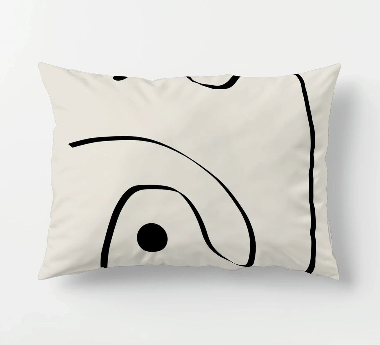 Figure with lines in beige I cuscino da Imaginative
