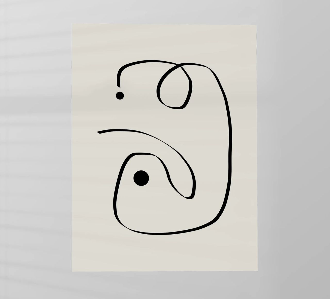 Figure with lines in beige I pellicola backlit da Imaginative