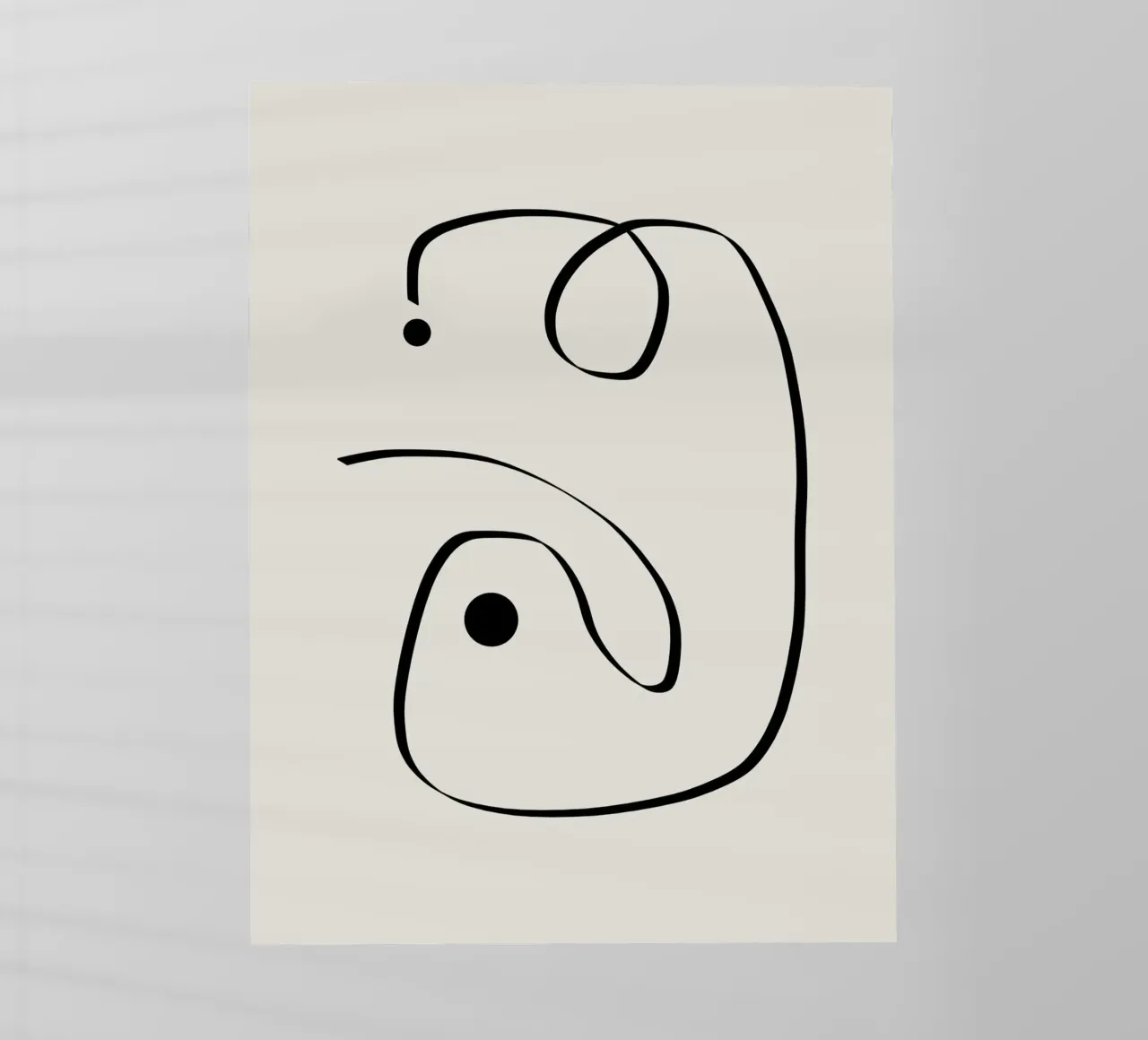 Figure with lines in beige I pellicola backlit da Imaginative