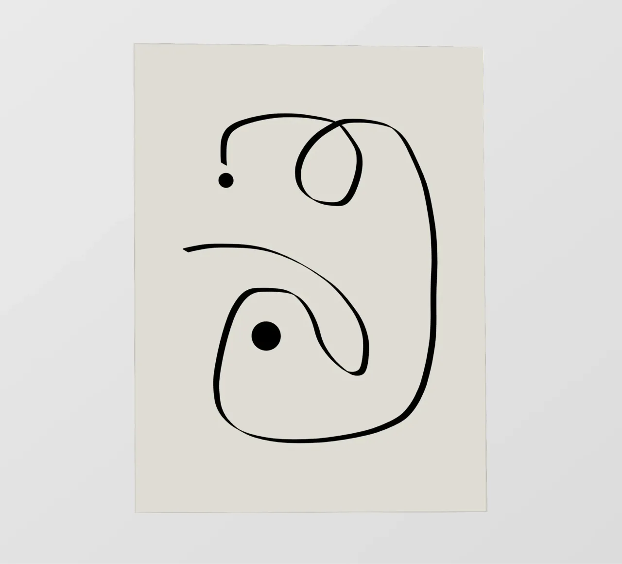 Figure with lines in beige I pellicola backlit da Imaginative