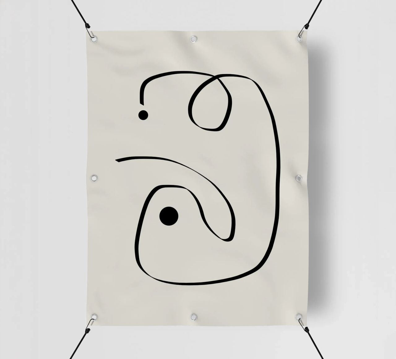 Figure with lines in beige I telo in pvc da Imaginative