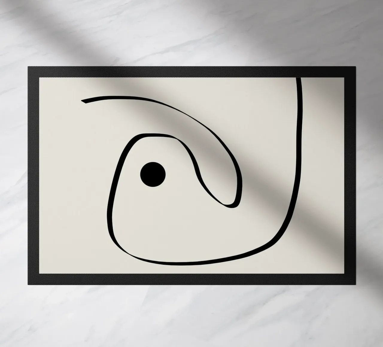 Figure with lines in beige I deurmat van Imaginative