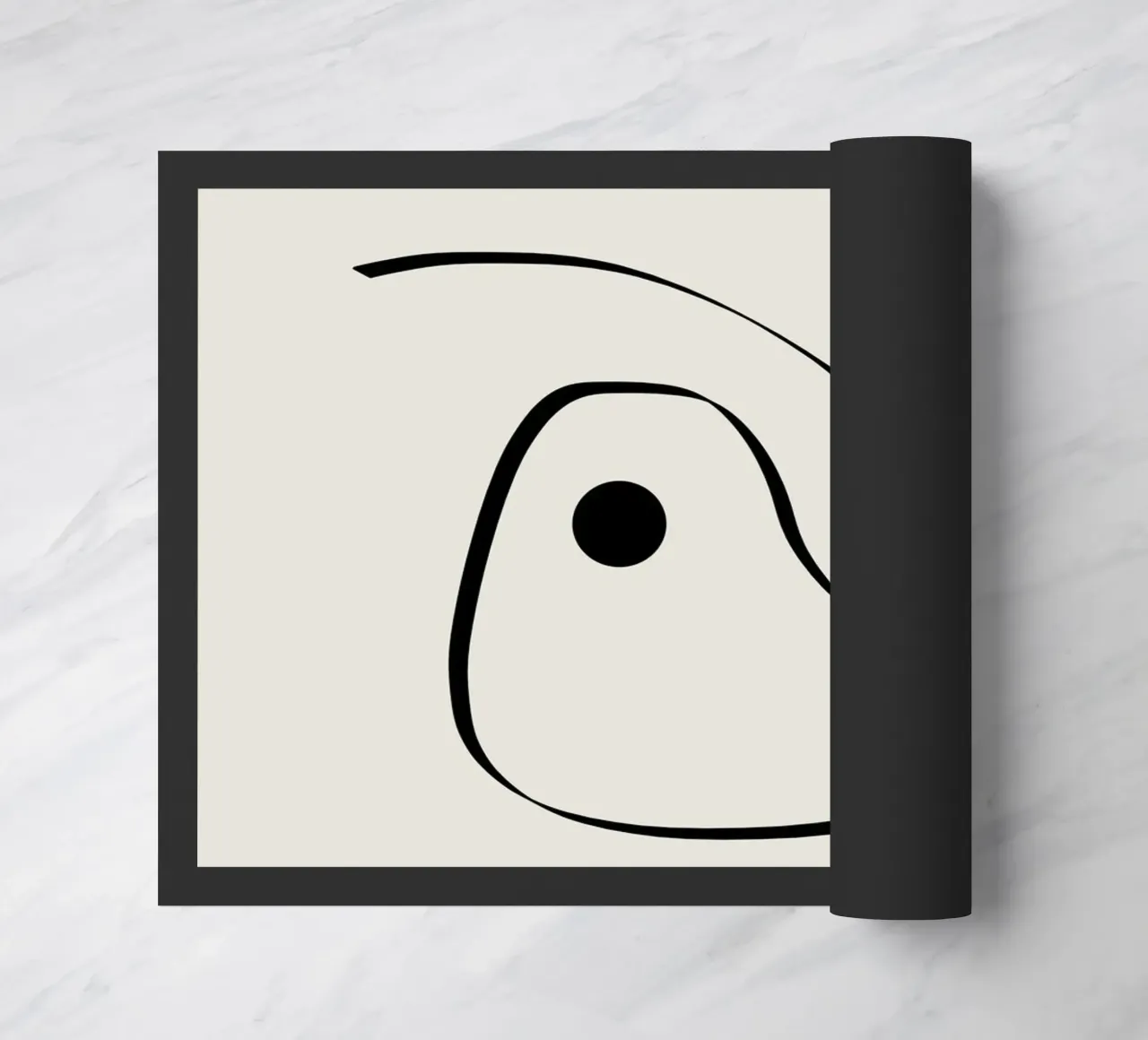 Figure with lines in beige I deurmat van Imaginative