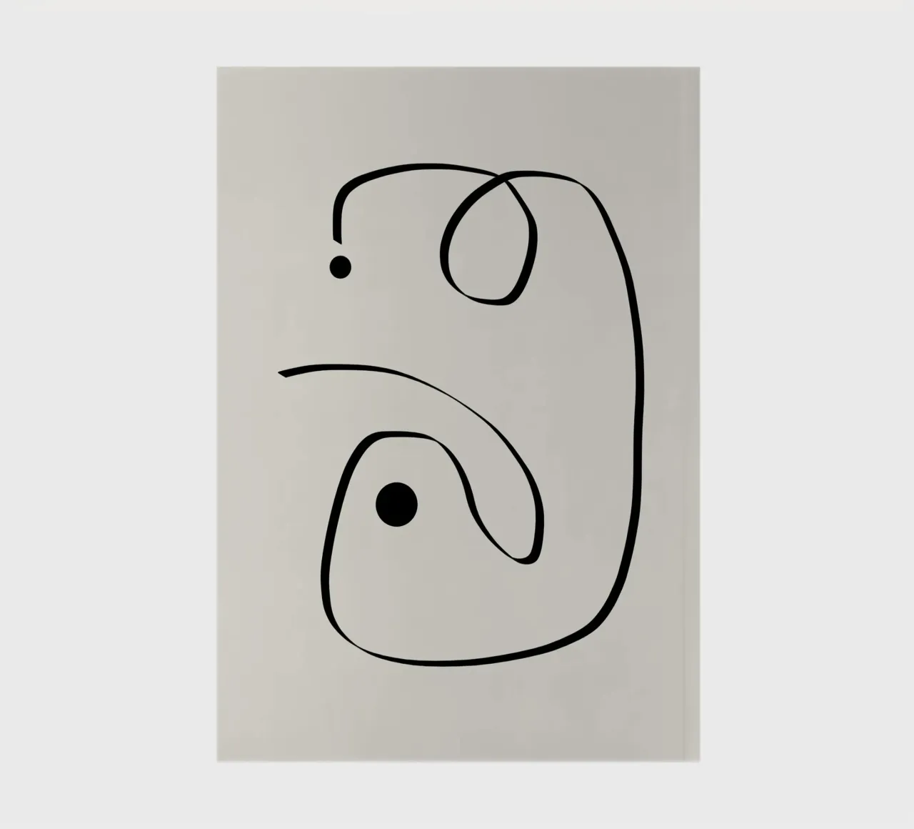 Figure with lines in beige I notebook by Imaginative
