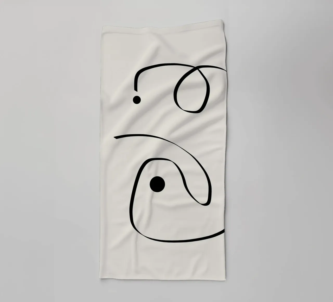 Figure with lines in beige I asciugamano da bagno da Imaginative