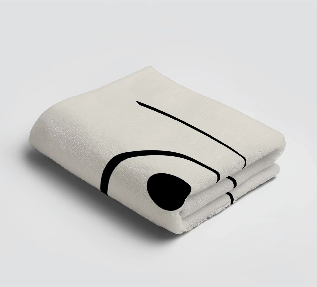 Figure with lines in beige I asciugamano da bagno da Imaginative