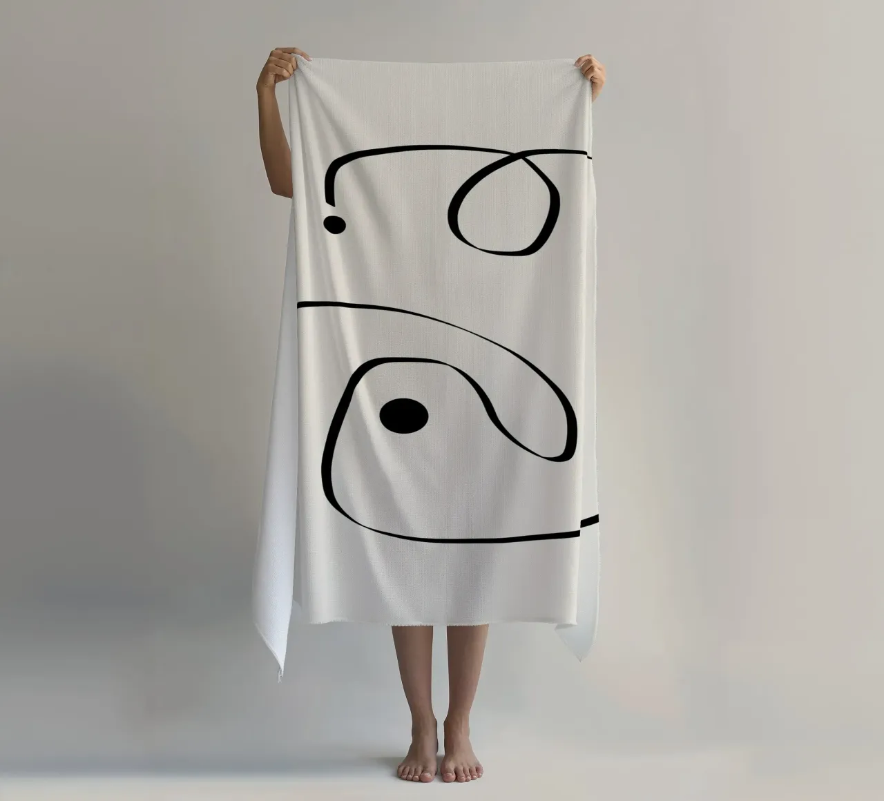 Figure with lines in beige I telo mare da Imaginative