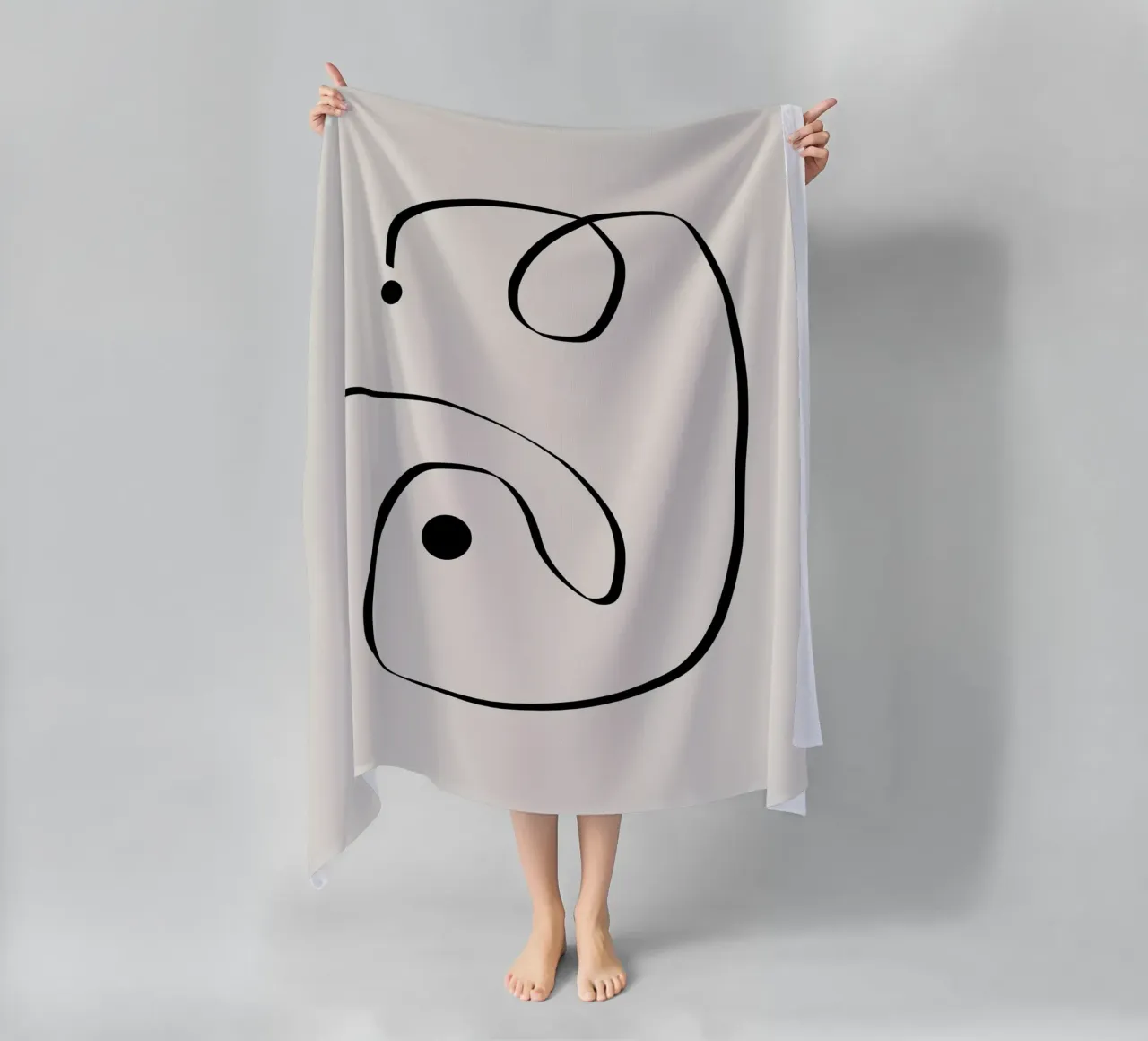 Figure with lines in beige I telo mare da Imaginative