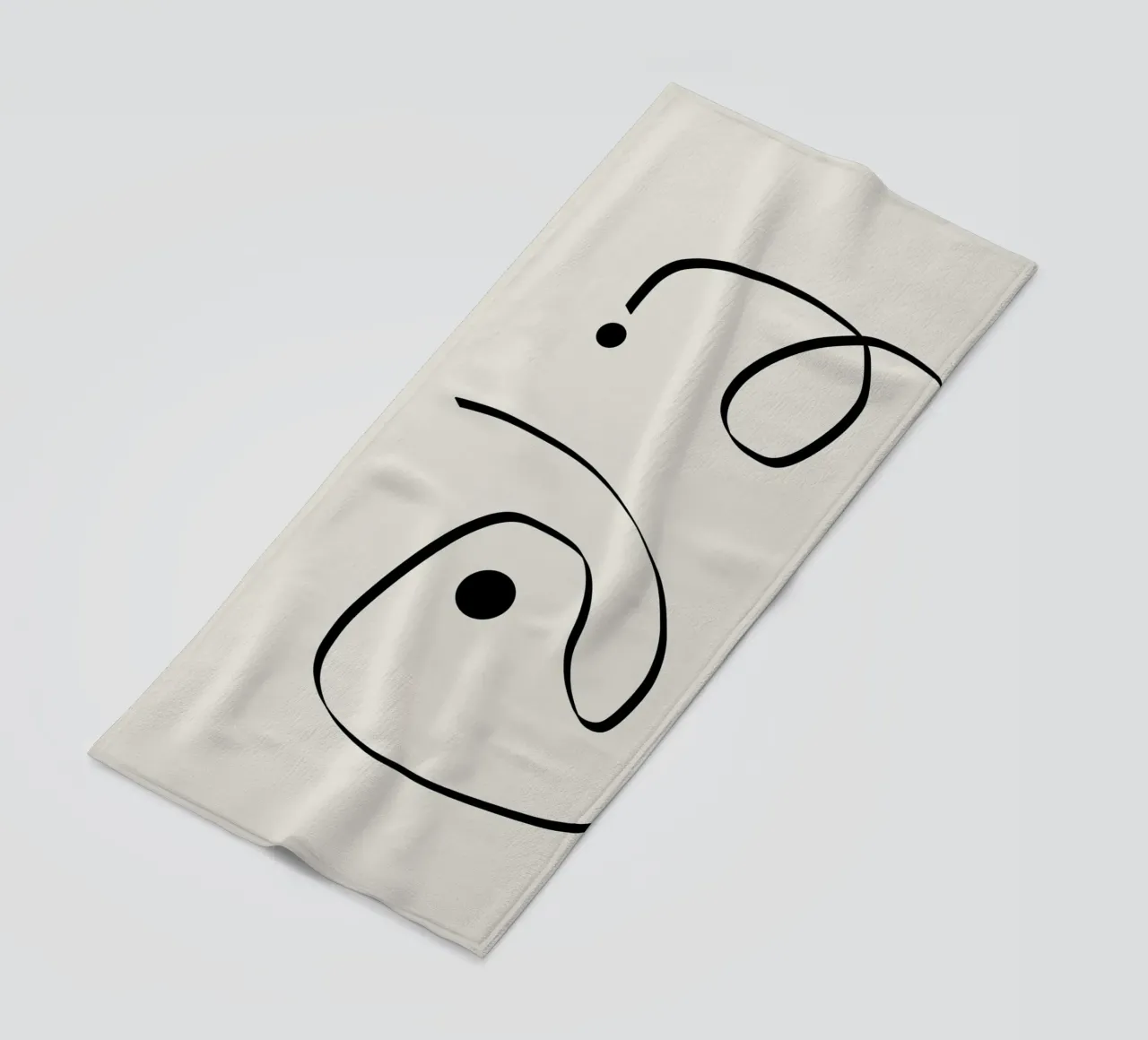 Figure with lines in beige I telo mare da Imaginative