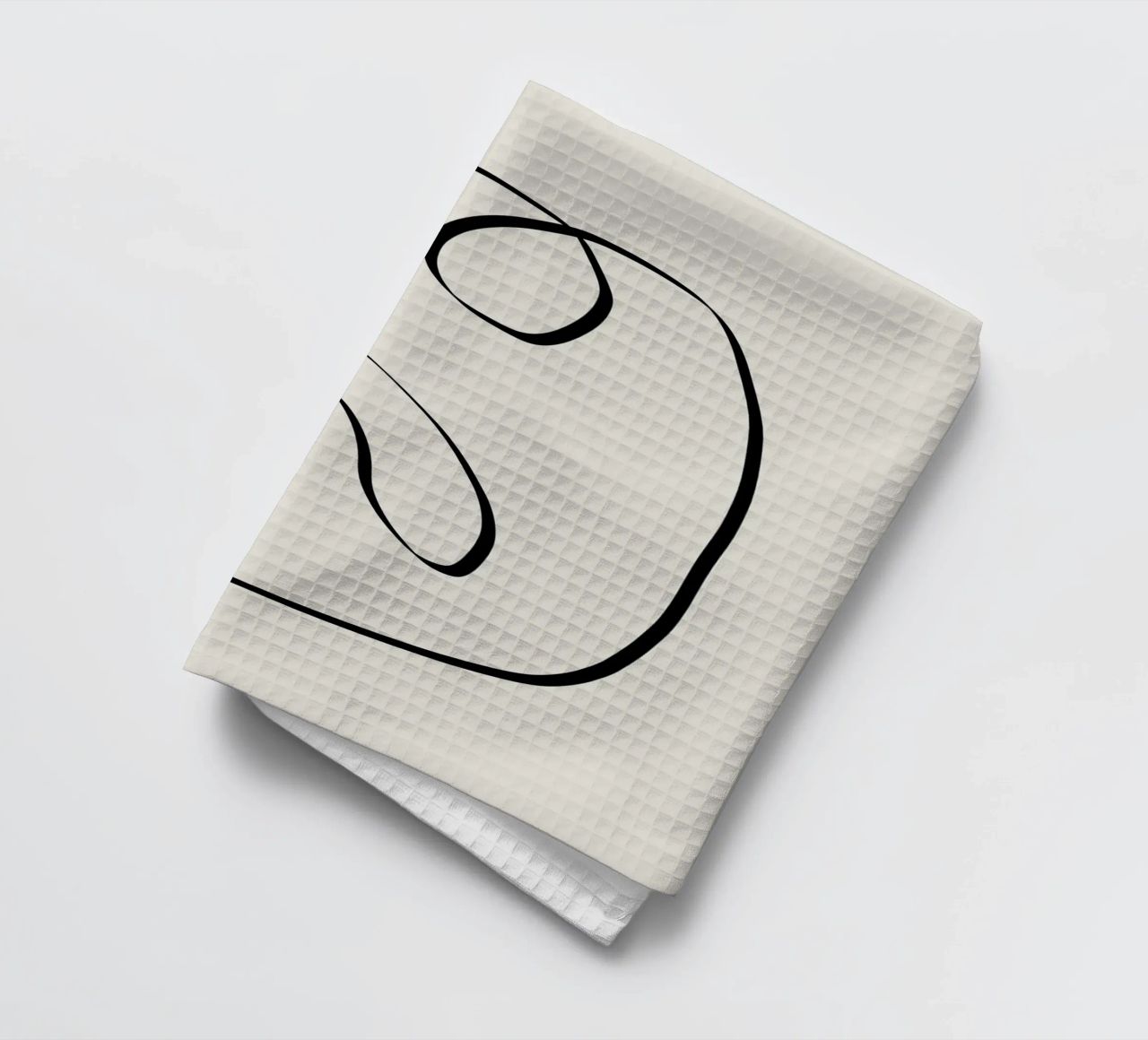 Figure with lines in beige I canovaccio da cucina da Imaginative