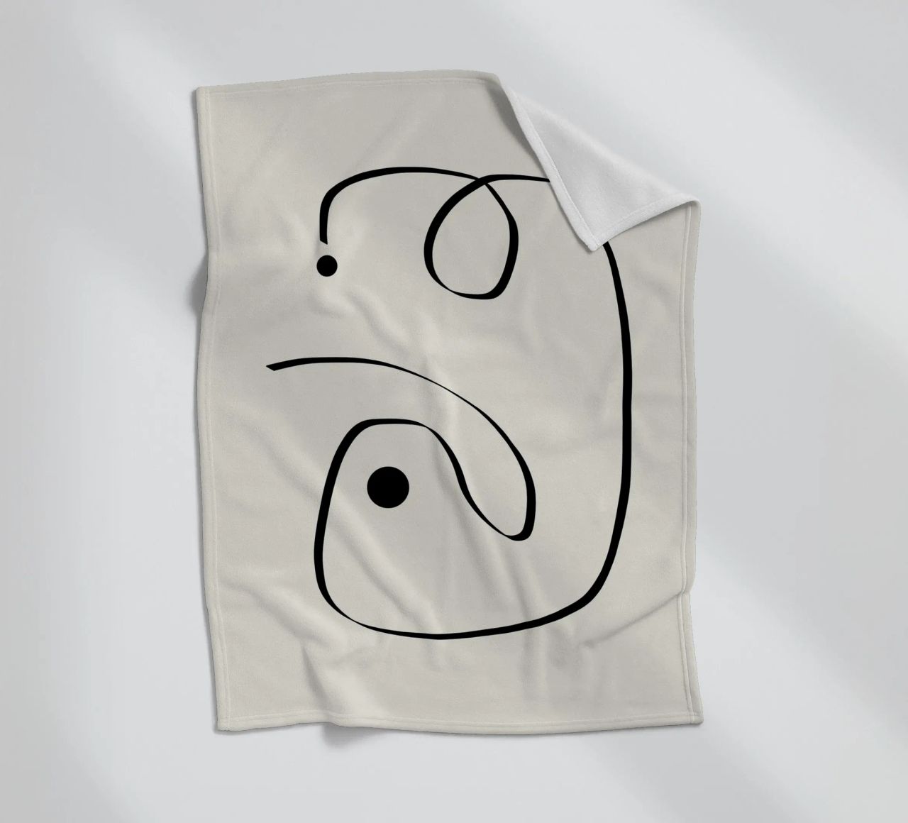 Figure with lines in beige I coperta in pile da Imaginative