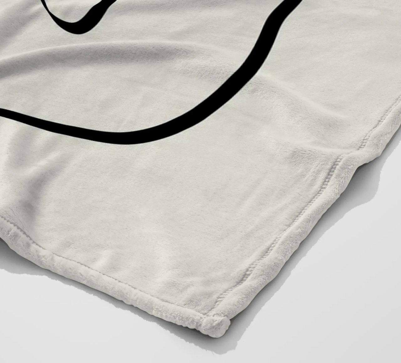Figure with lines in beige I coperta in pile da Imaginative