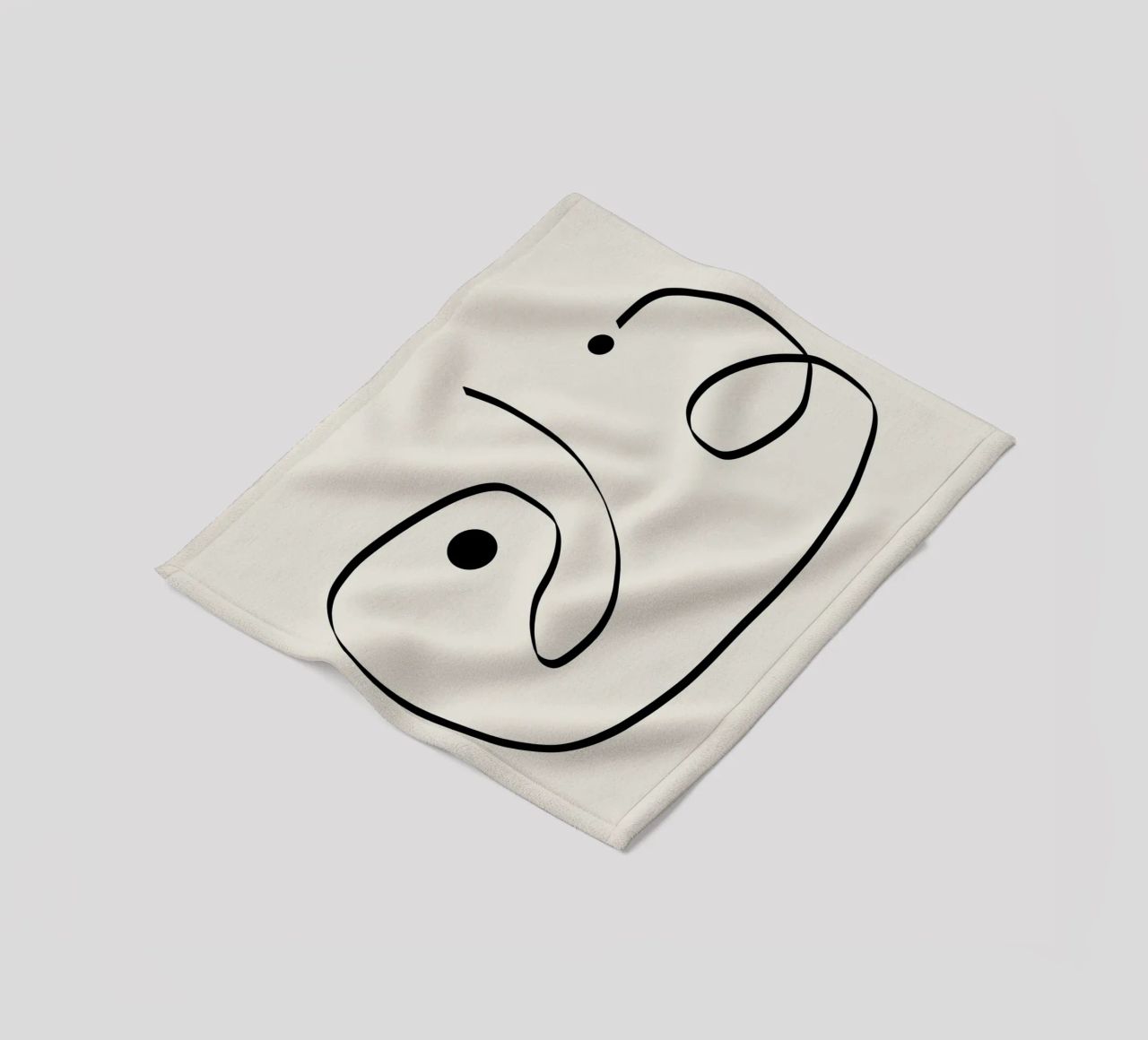 Figure with lines in beige I coperta in pile da Imaginative