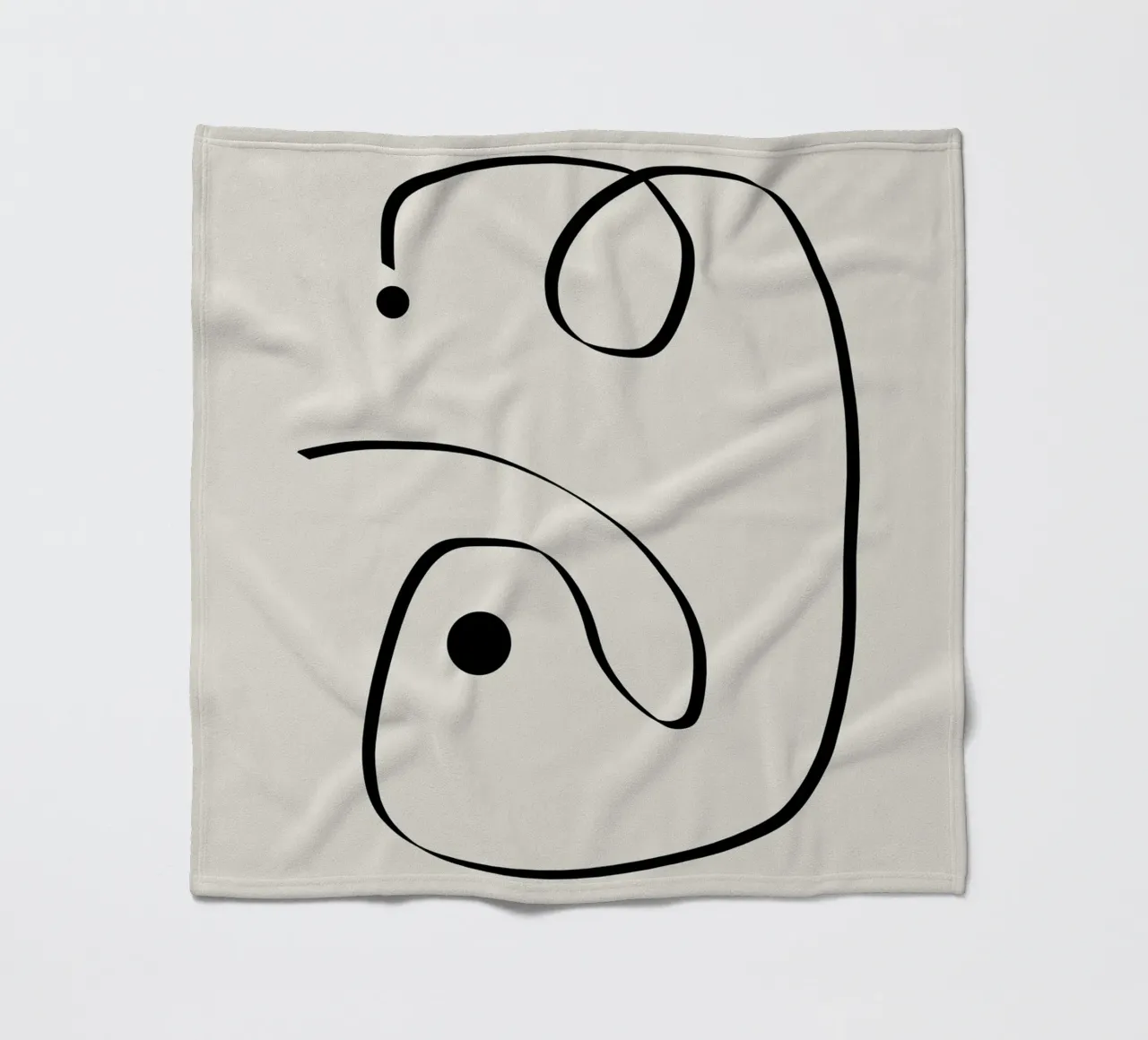 Figure with lines in beige I manta de franela de Imaginative