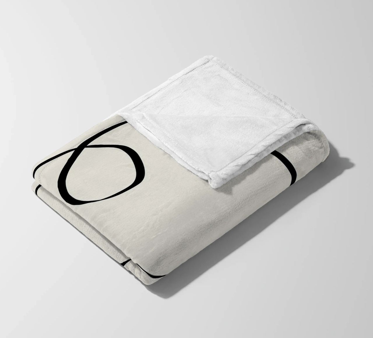 Figure with lines in beige I coperta in pile da Imaginative