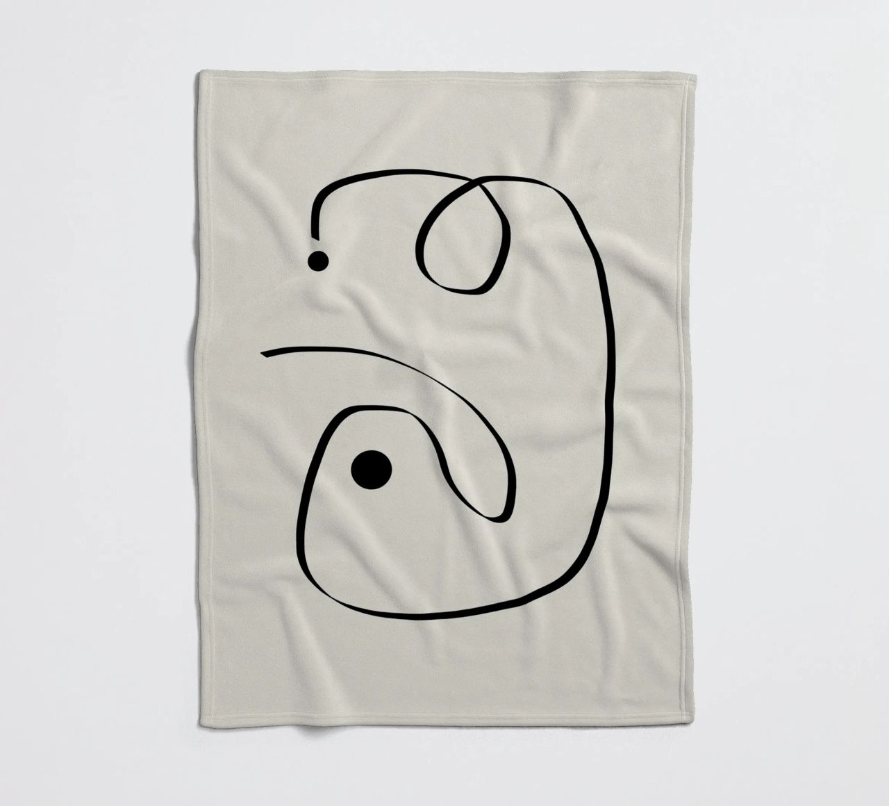 Figure with lines in beige I coperta in pile da Imaginative