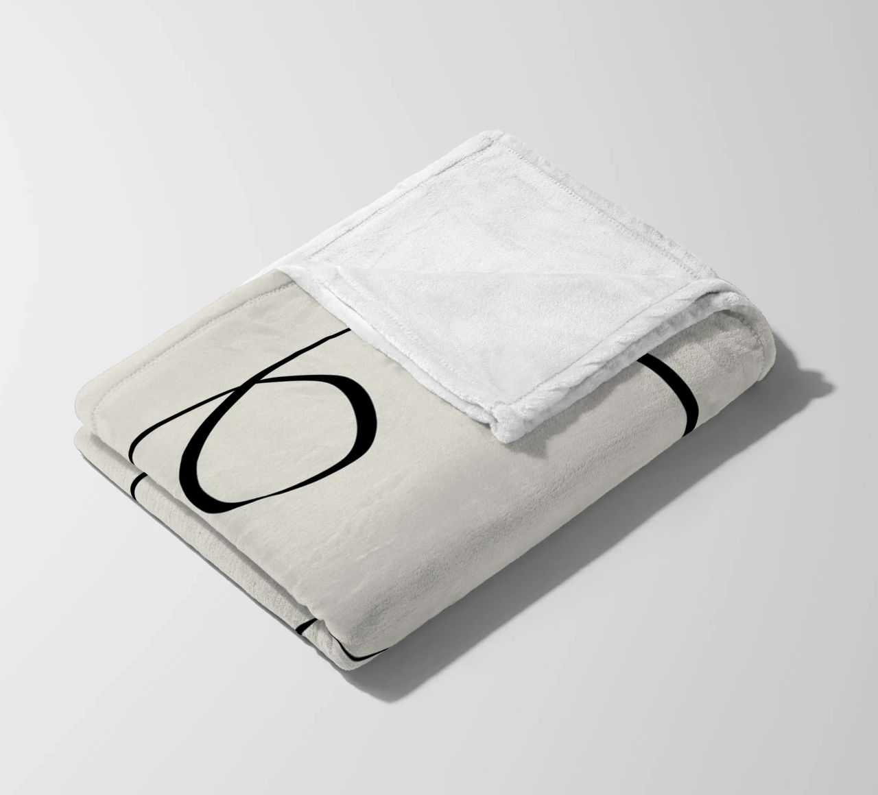 Figure with lines in beige I coperta in pile da Imaginative