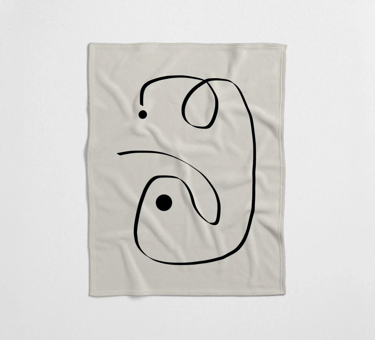 Figure with lines in beige I coperta in pile da Imaginative