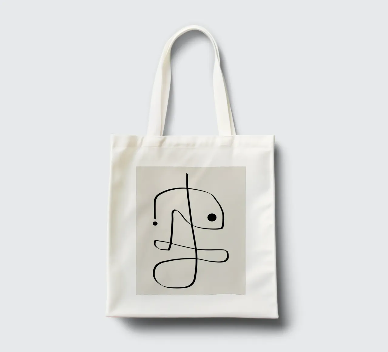 Figure with lines in beige II borsa in juta da Imaginative