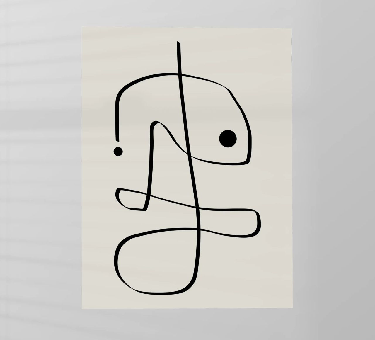 Figure with lines in beige II pellicola backlit da Imaginative