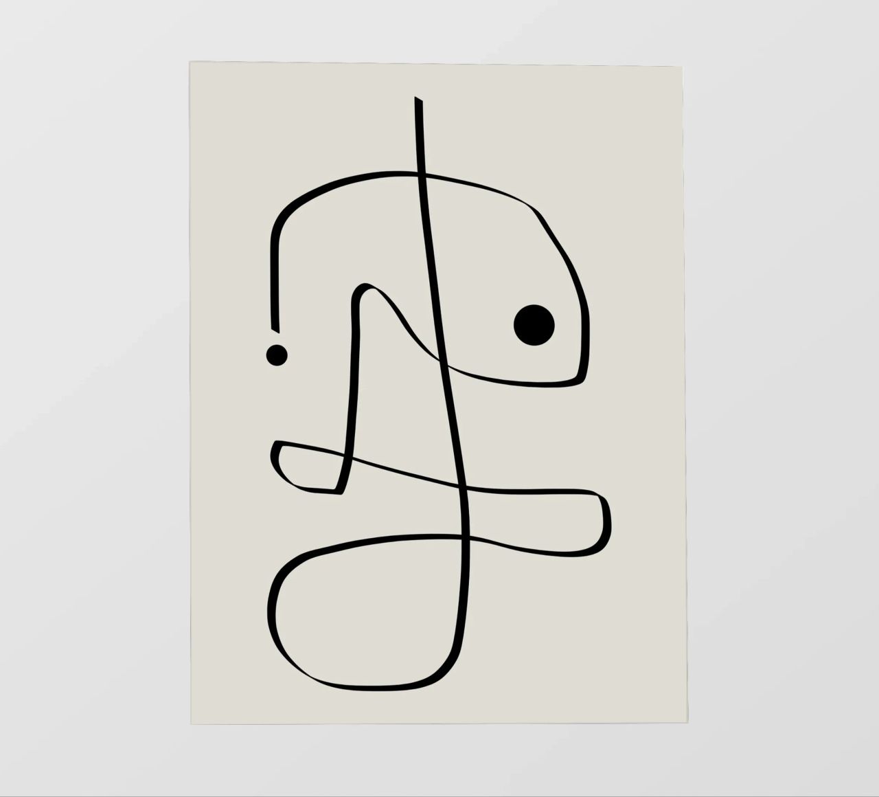 Figure with lines in beige II pellicola backlit da Imaginative