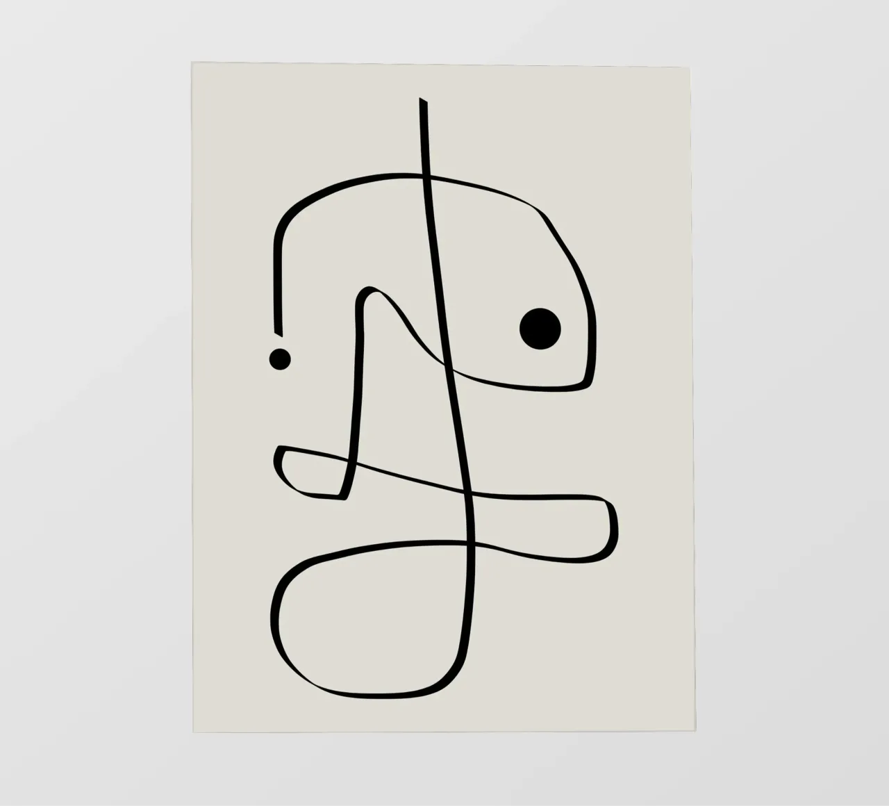 Figure with lines in beige II telo in pvc da Imaginative