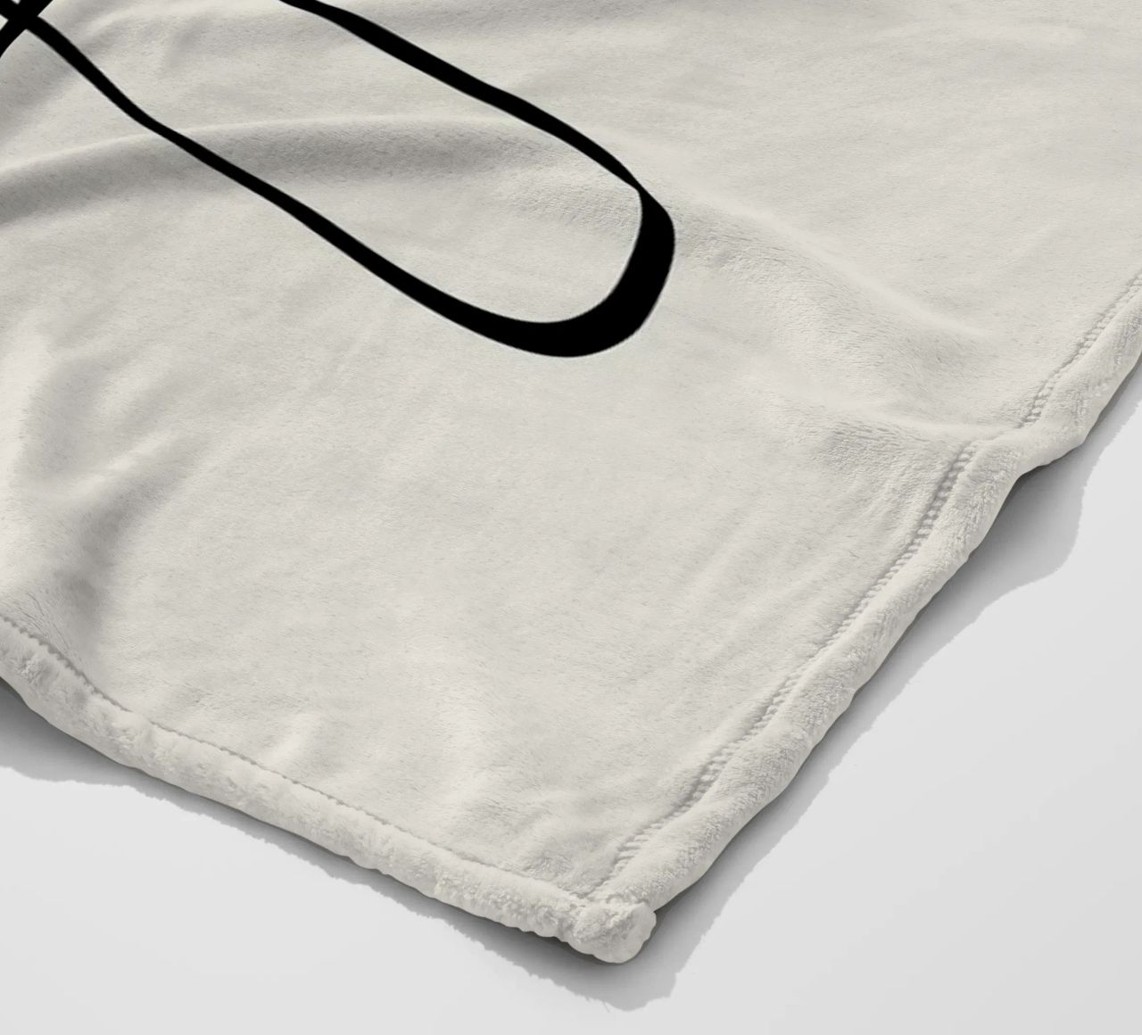 Figure with lines in beige II coperta in pile da Imaginative