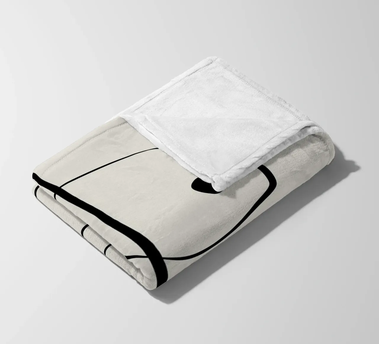 Figure with lines in beige II coperta in pile da Imaginative