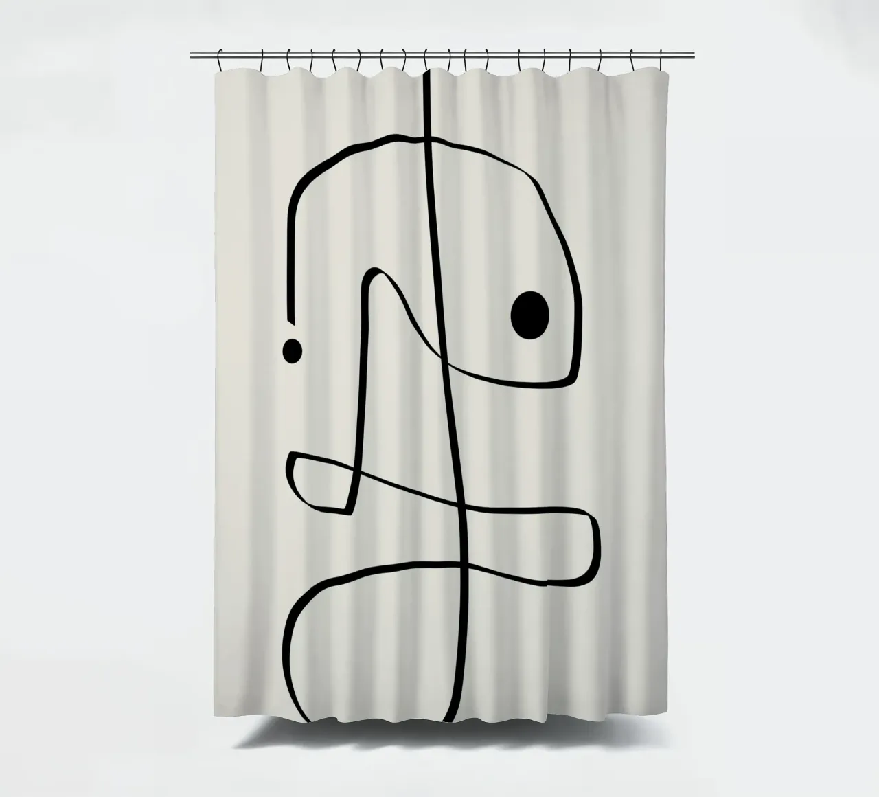 Figure with lines in beige II tenda da doccia da Imaginative