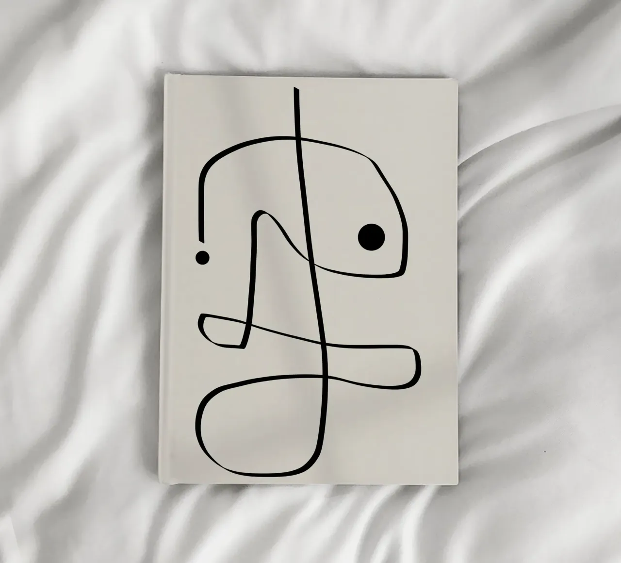 Figure with lines in beige II notebook by Imaginative