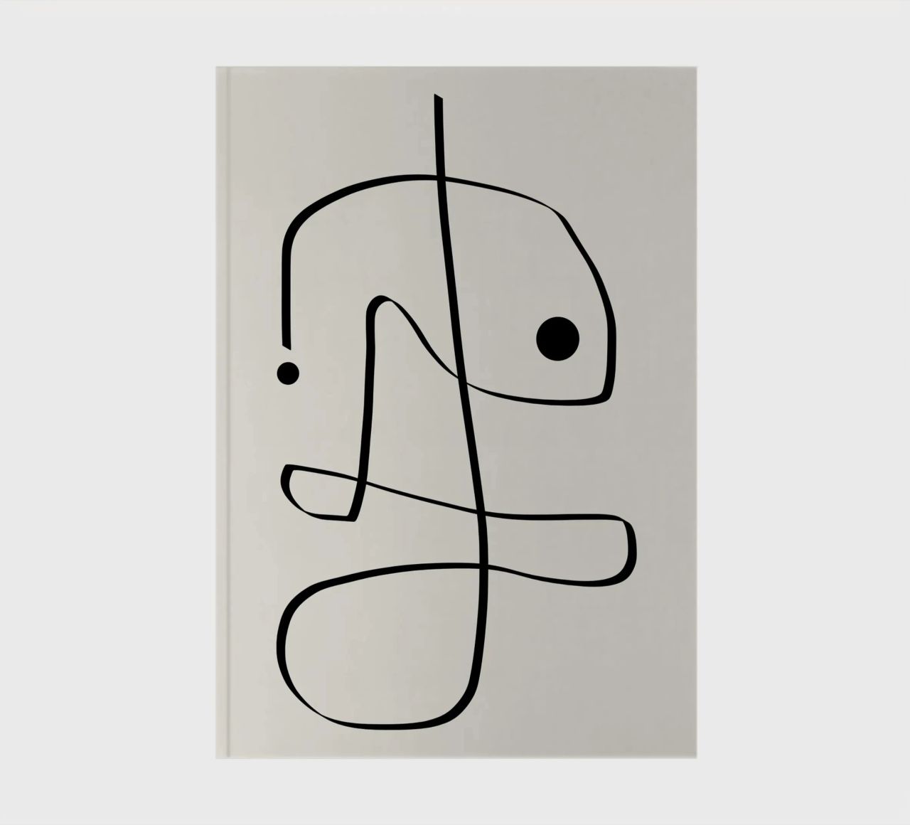 Figure with lines in beige II notebook by Imaginative