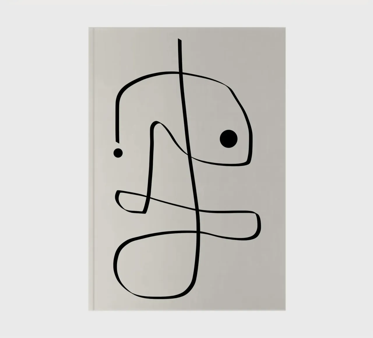 Figure with lines in beige II notebook by Imaginative