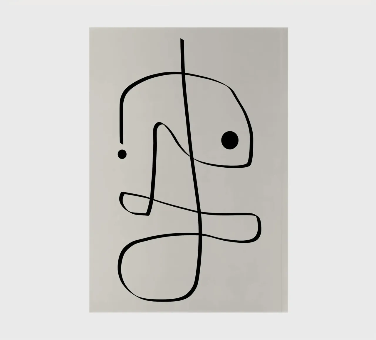 Figure with lines in beige II notebook by Imaginative