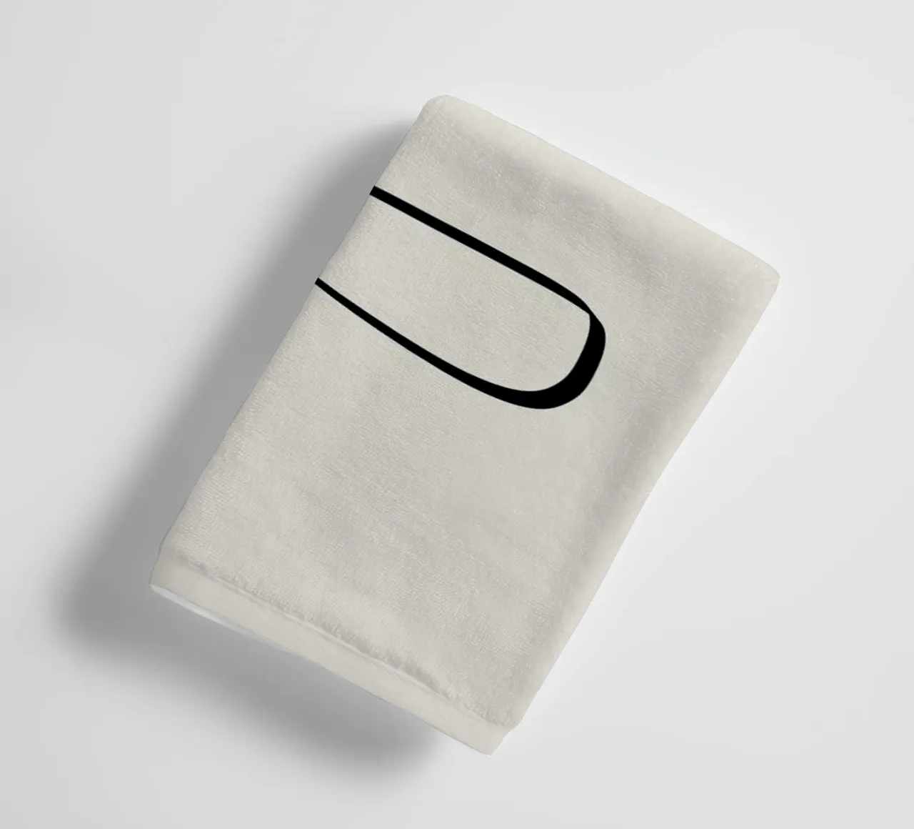 Figure with lines in beige II towel by Imaginative