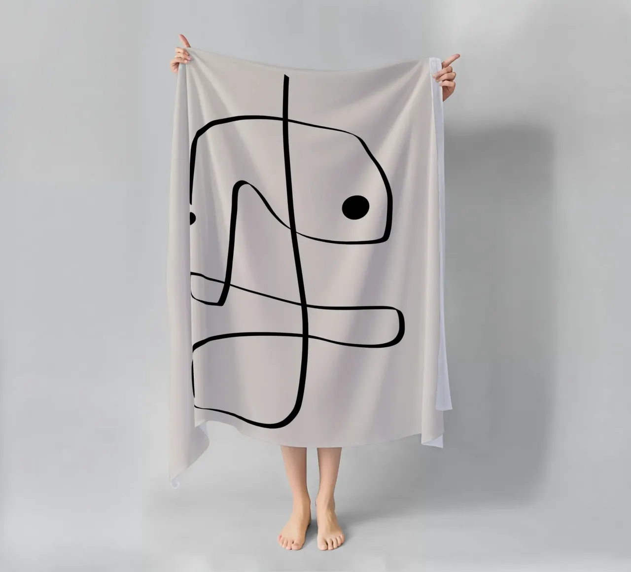 Figure with lines in beige II telo mare da Imaginative