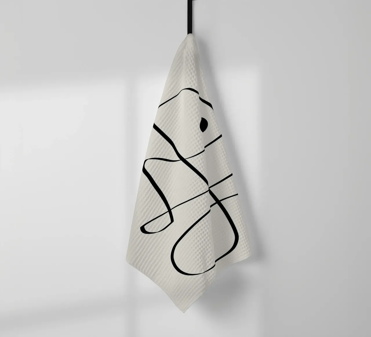 Figure with lines in beige II canovaccio da cucina da Imaginative