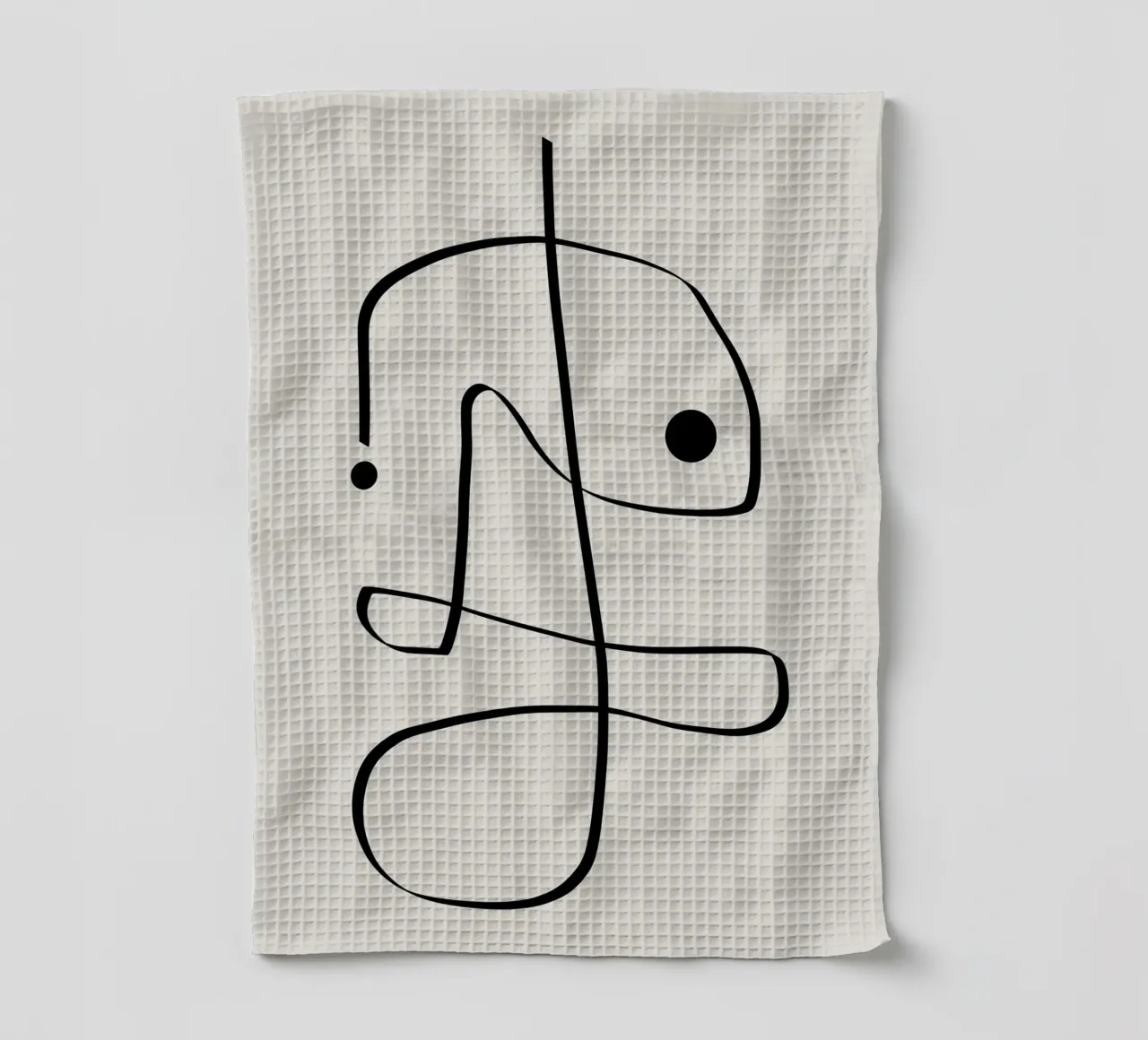 Figure with lines in beige II canovaccio da cucina da Imaginative