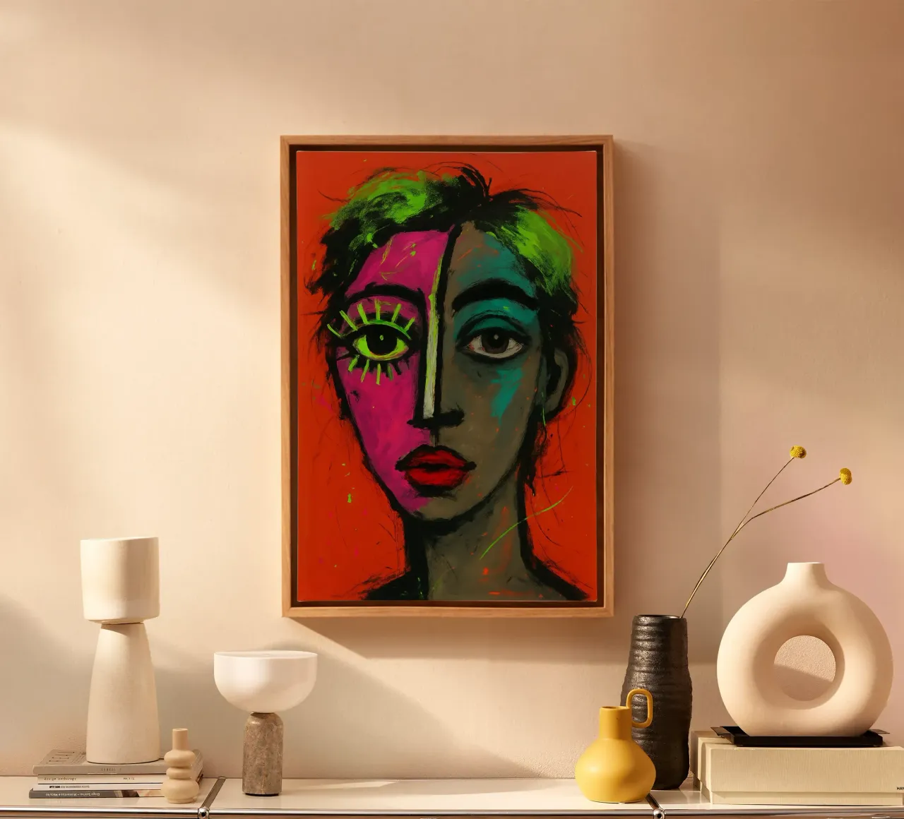 Split State of Mind | Limited Drop tela con Cornice a cassetta da Art.Piece
