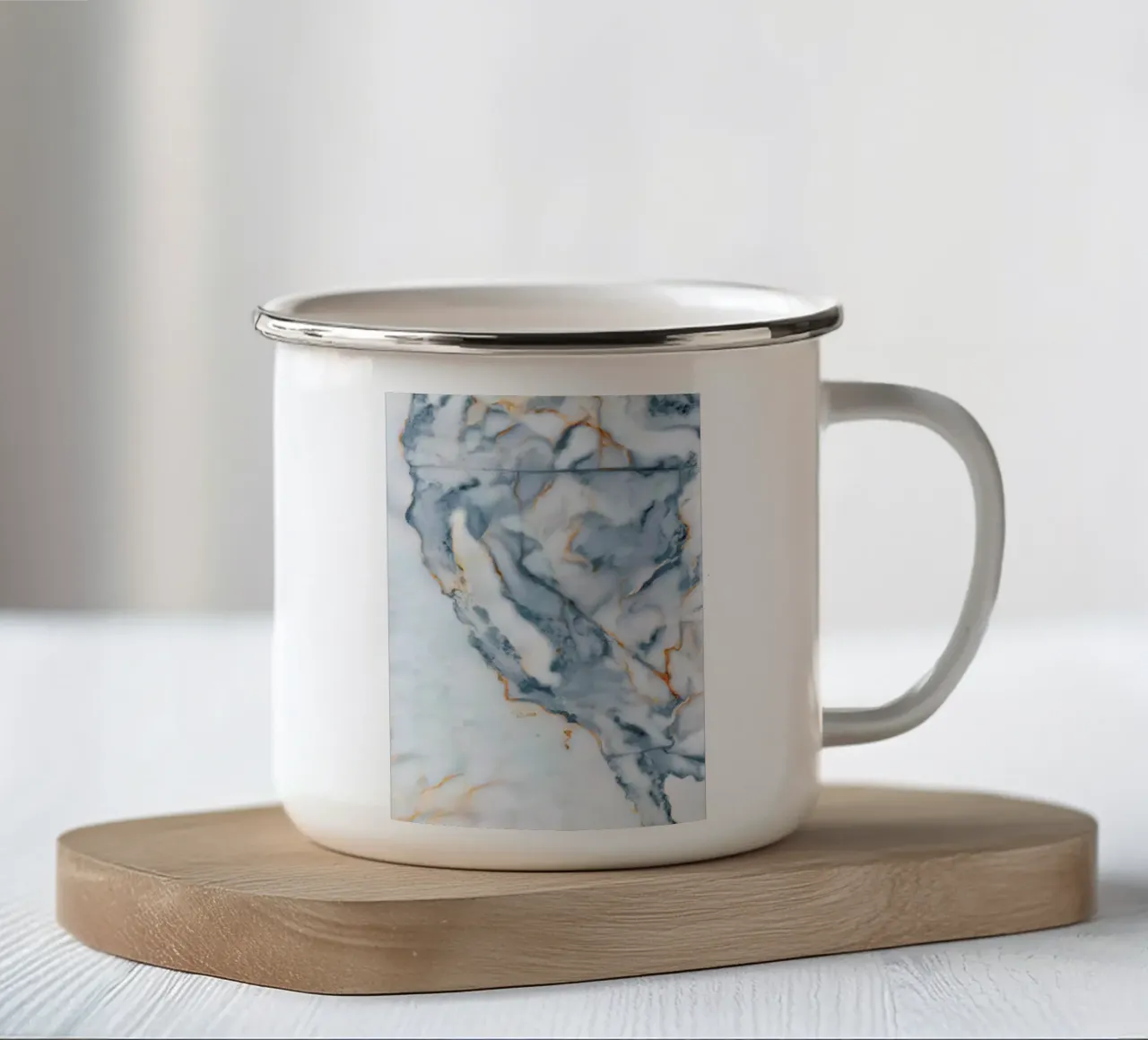 California Marble Map tazza in smalto da Octavian