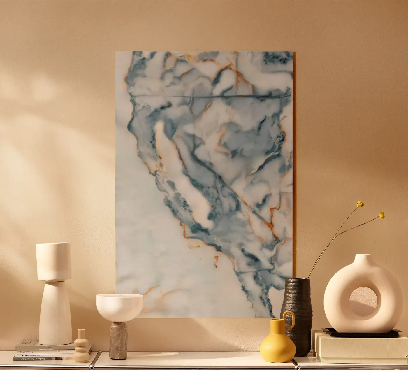 California Marble Map acryl van Octavian