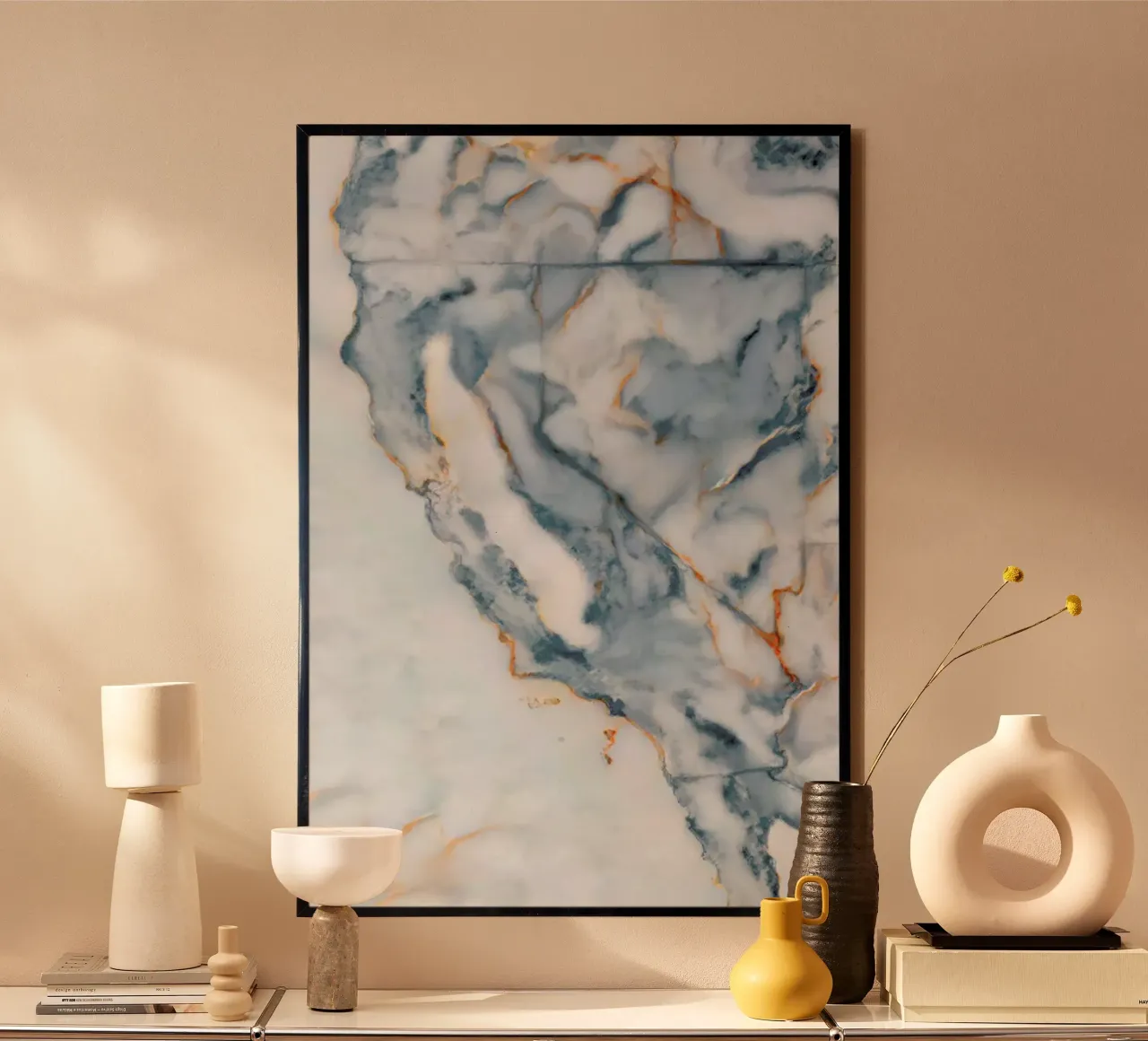 California Marble Map carta hahnemühle da Octavian