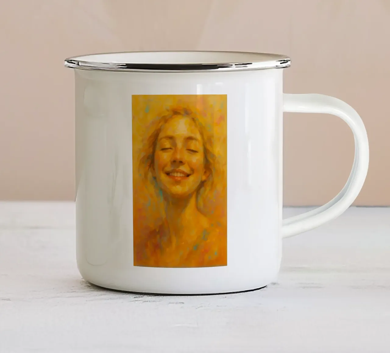 Lightness Within | Limited Edition emaille mok van Art.Piece