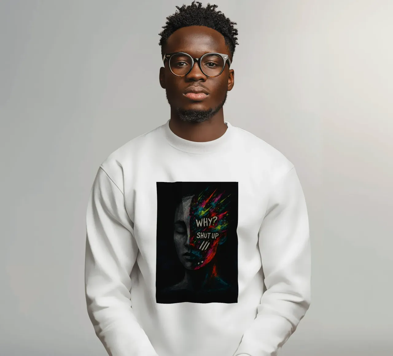 Why? Shut Up. | Limited Statement Piece felpa da Art.Piece